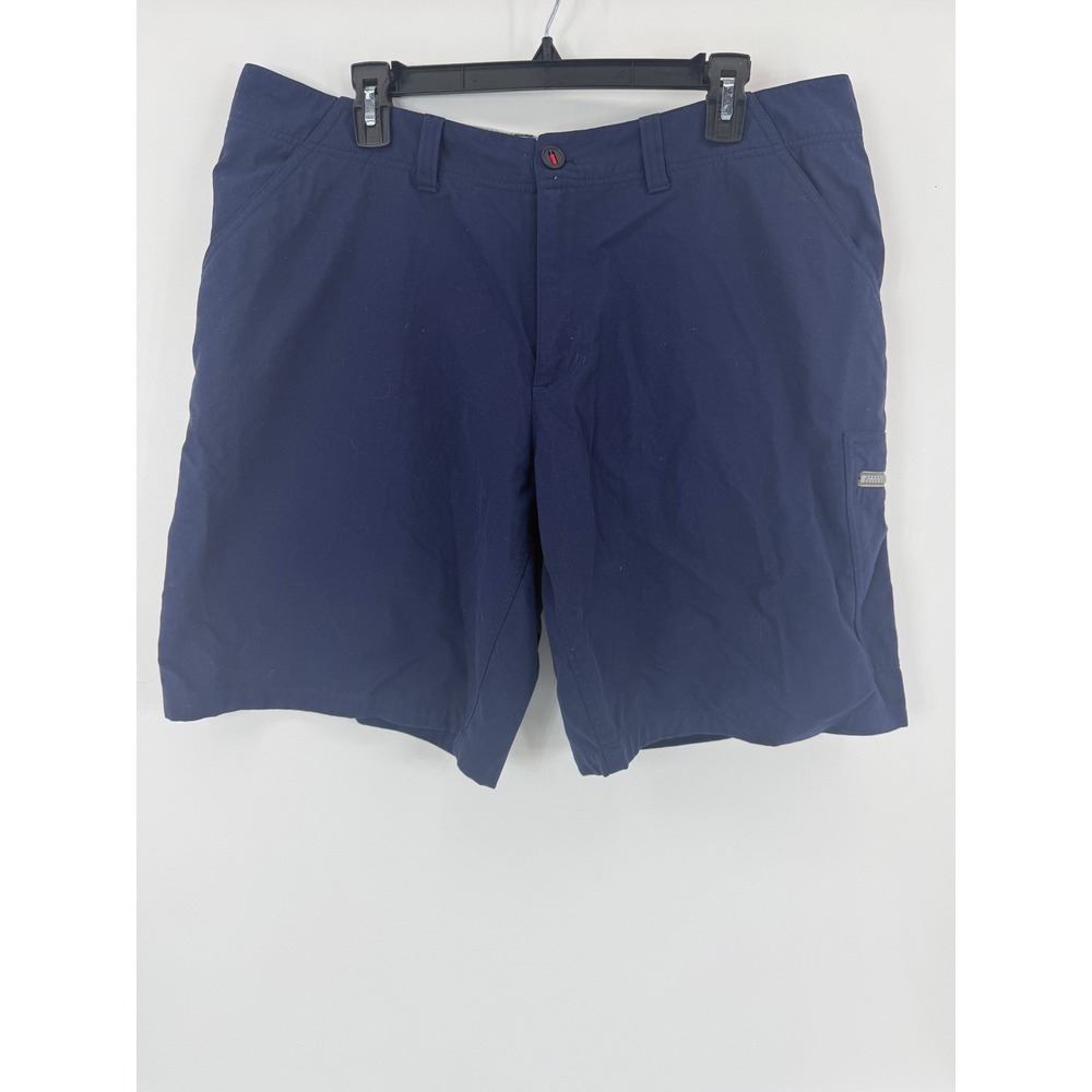 Team One Newport Mens Navy Blue Nylon Sailing Cargo Shorts Size 38
